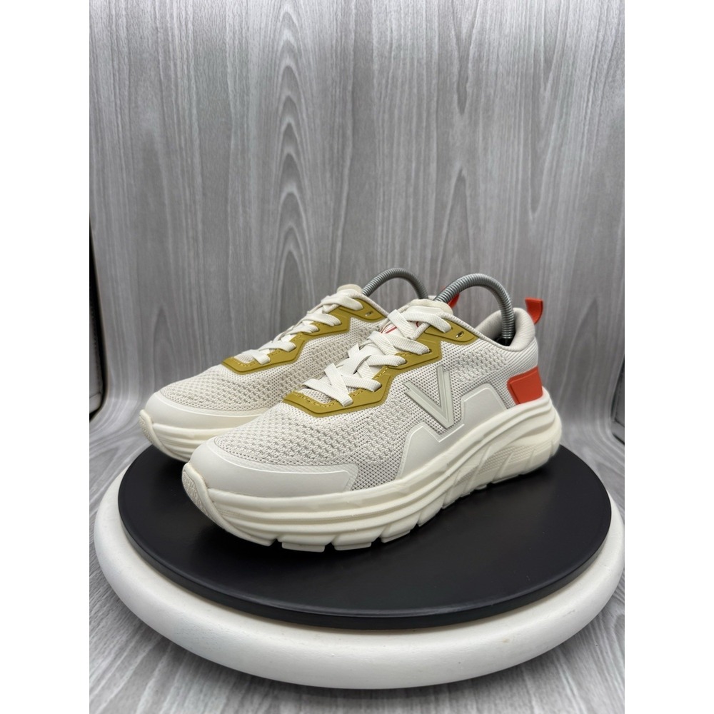 Vionic Walk Max Womens Size 8 Cream Orange Athletic Comfort Orthopedic Sneakers